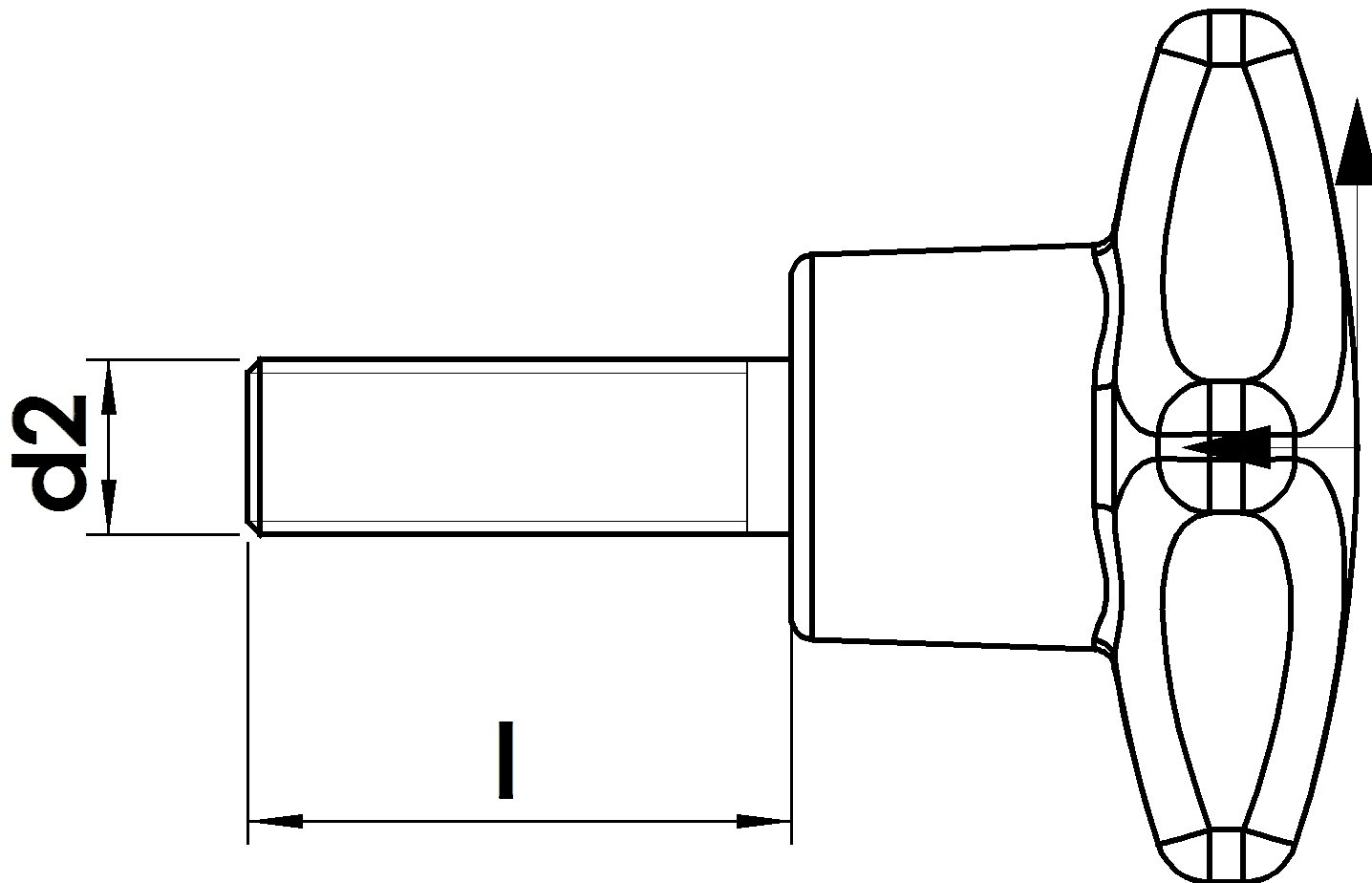 GN 6335.4 Kreuzgriffschrauben, Kunststoff, mit vorstehendem Stahl