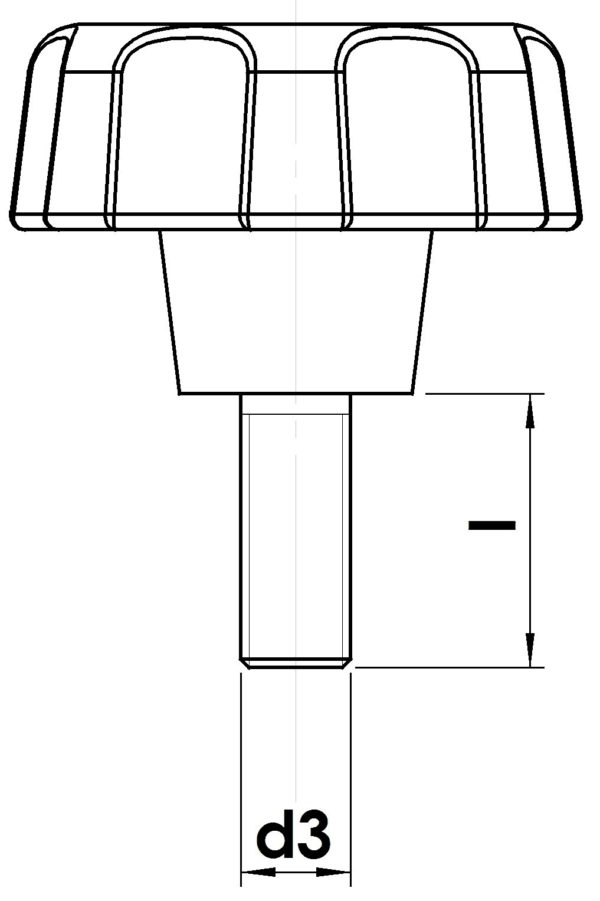 Technische Zeichnung Bolzen EH2200