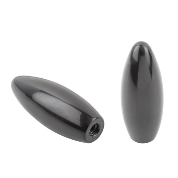 Baling handle, transparent, made from solid thermoset Bakelite material with plastic thread